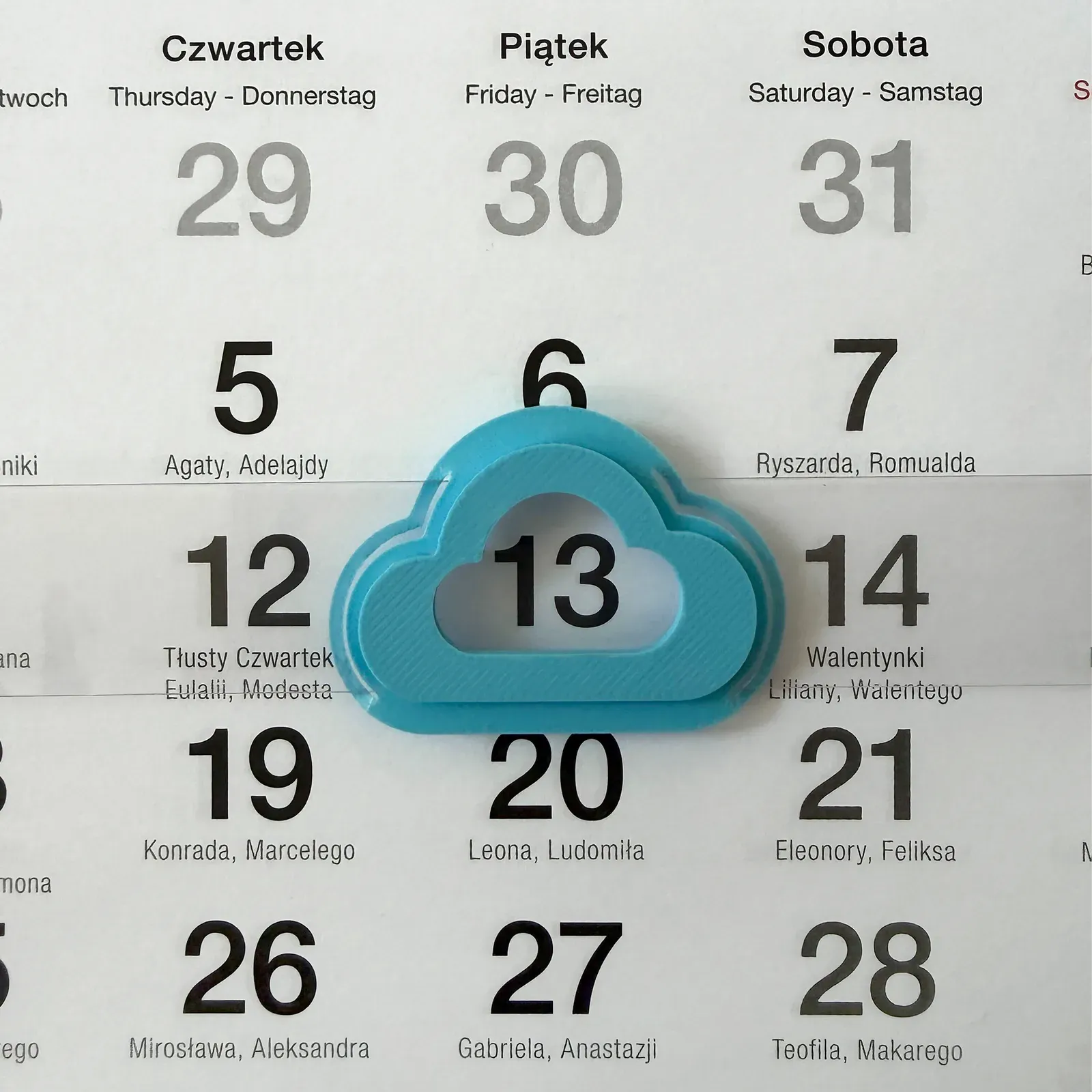 Calendar date markers