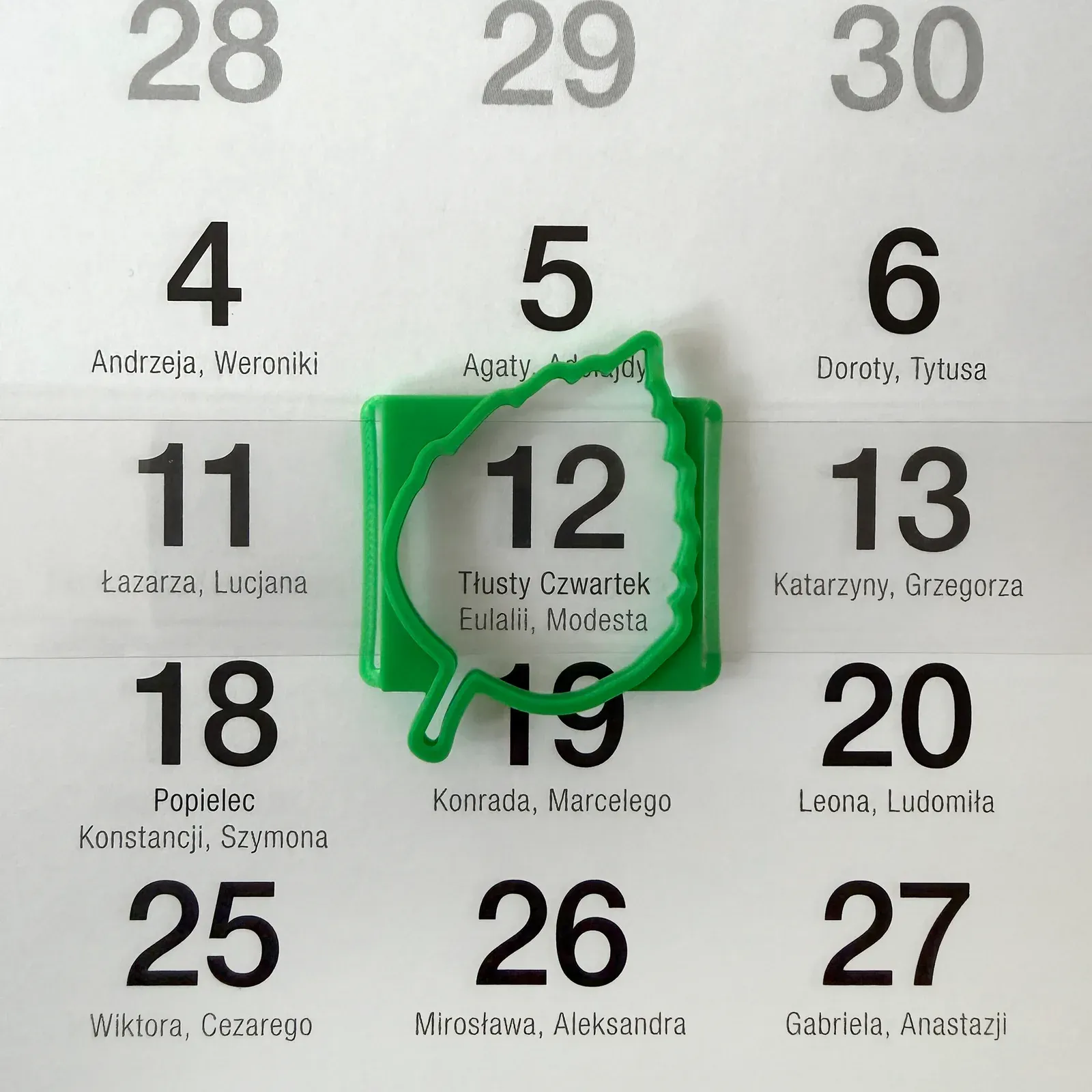 Calendar date markers