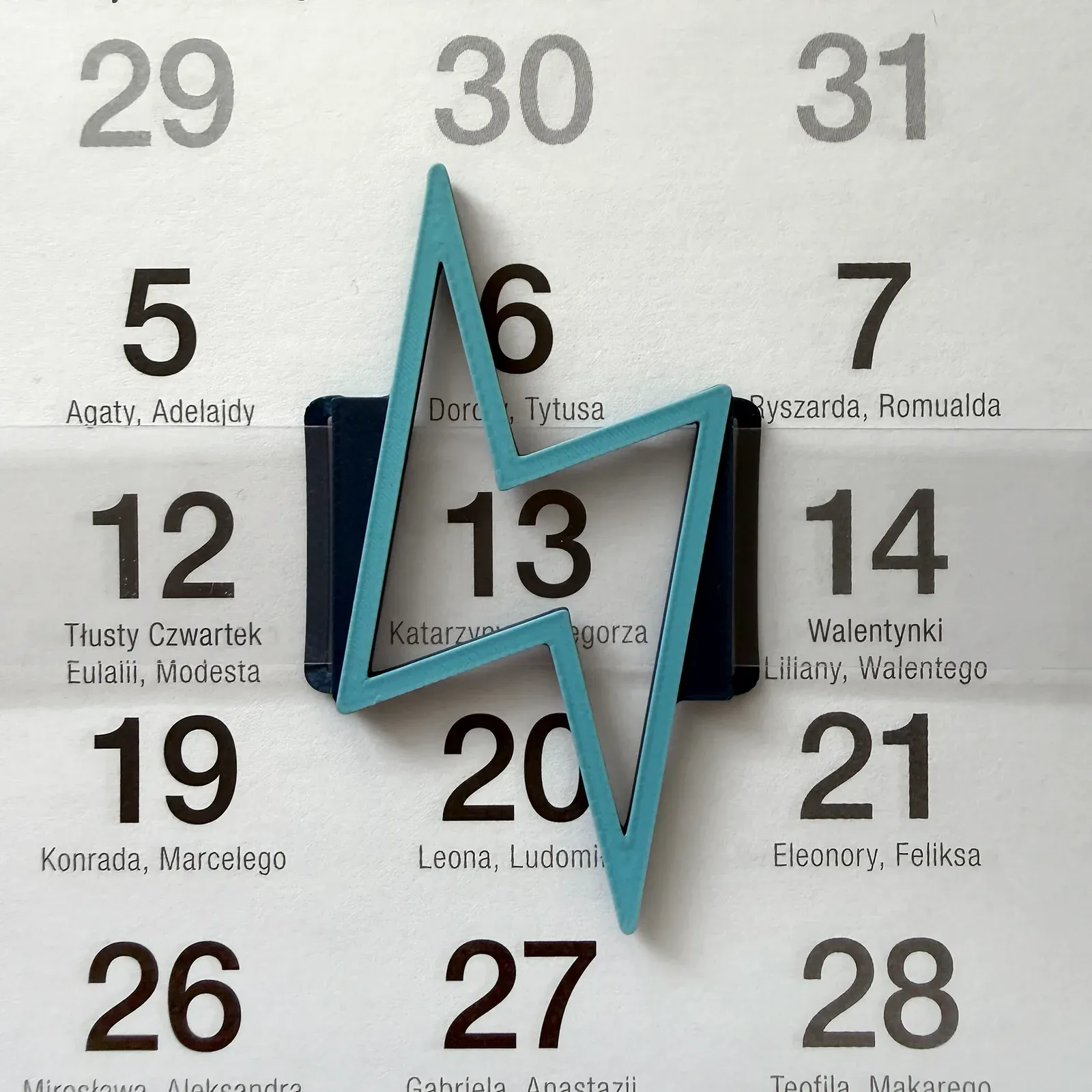 Calendar date markers